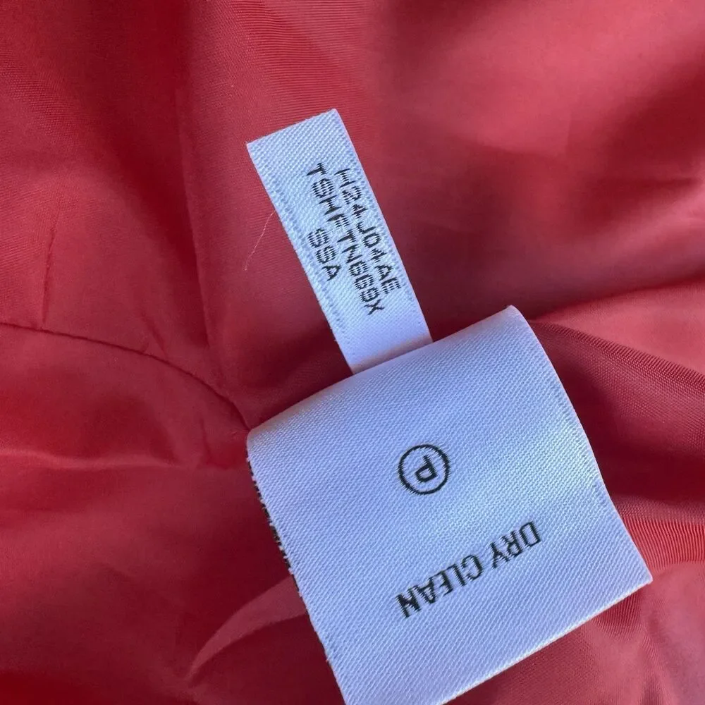 Tommy Hilfiger Women’s Red Coral Blazer Business Jacket One Button Sz 14